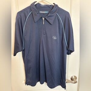 Redsand Men’s navy polo three-quarter zip large athletic shirt